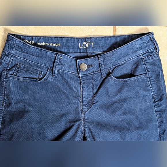 Loft Modern Straight Corduroy Pants Size 27P - Picture 5 of 5